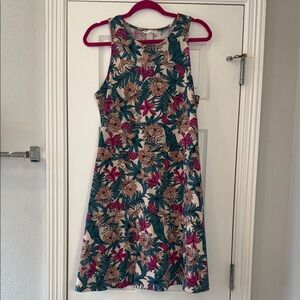H&M Tropical Floral Mini Dress - Teal and Pinks